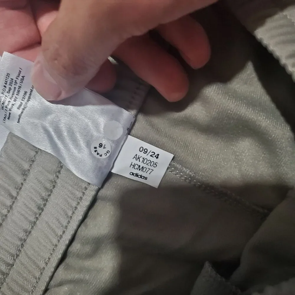 Adidas Kids Jogger Track Pants Size M 10/12 Khaki 3-Stripe Gym Workout